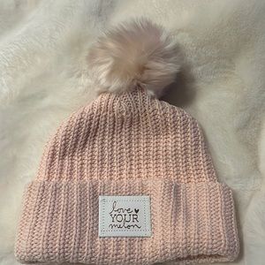 Love your Melon Pink Pom Hat